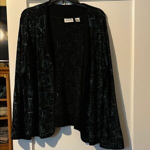 Chico's Black Open-Front Sweater